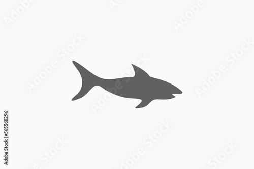 Illustratfion vectorf graphic of shark silhouette