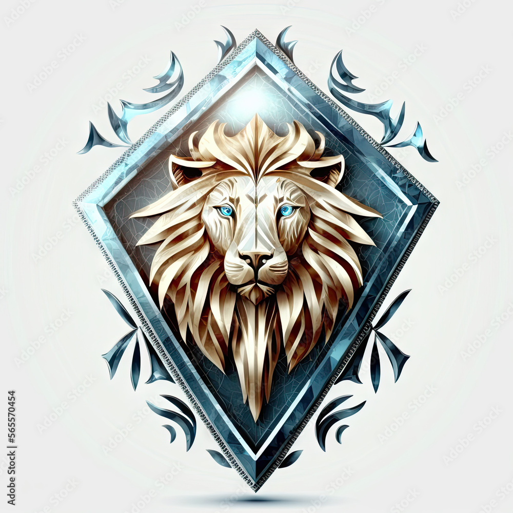 Obraz premium Lion emblem isolated on white background