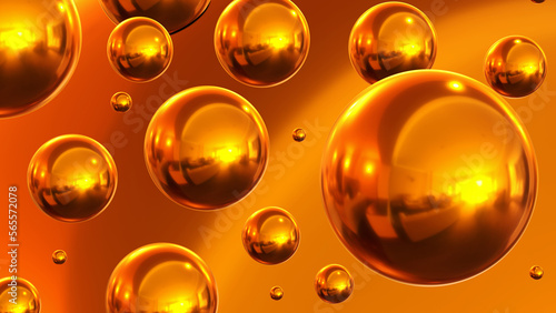 Shiny colored balls abstrac...