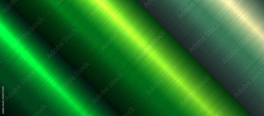 Green metal background, technology design with brushed metal texture Green metal background, technology design with brushed metal texture