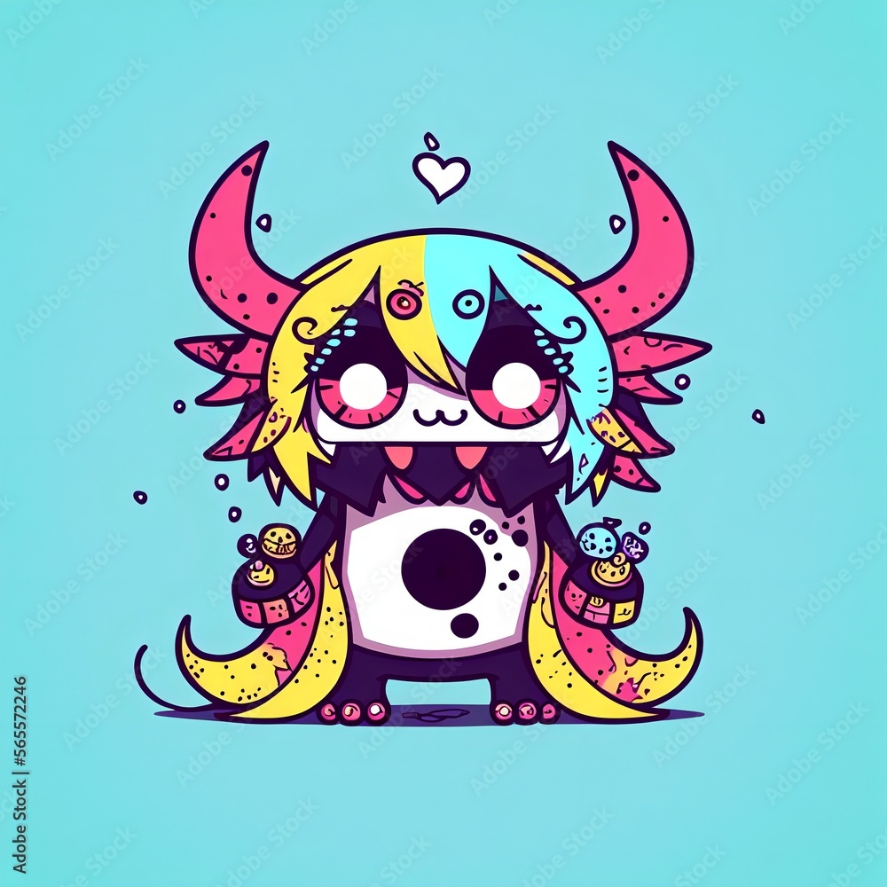 Funny Cute Monster Illustration [AI Generated]