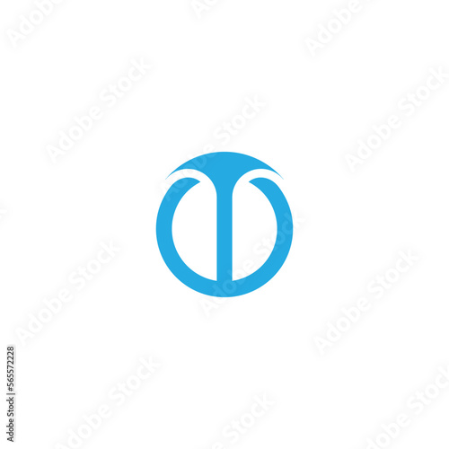 water fountain circle geometric simple logo vector