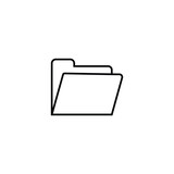File folder thin line icon. Linear vector illustration. Pictogram isolated on white background