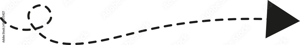 Dashed line arrow Dashed line arrow