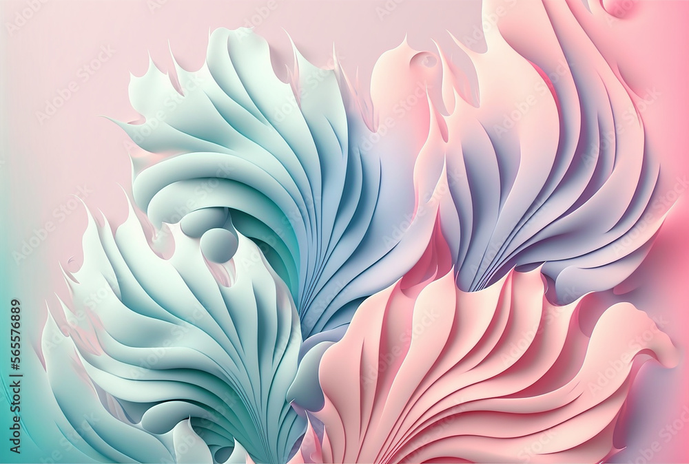 Abstract pastel color spring pattern generative ai