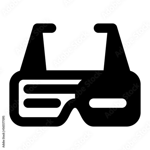 Party Glasses Glyph Style Icon  vector design and illustration template photo