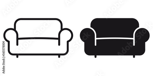 ofvs313 OutlineFilledVectorSign ofvs - lounge vector icon . sofa sign . hotel . isolated transparent . black outline and filled version . AI 10 / EPS 10 / PNG . g11653