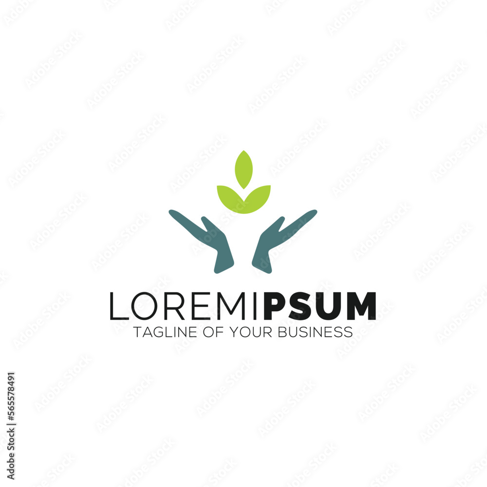 Sprout mockup eco logo, green leaf seedling, growing plant Sprout mockup eco logo, green leaf seedling, growing plant