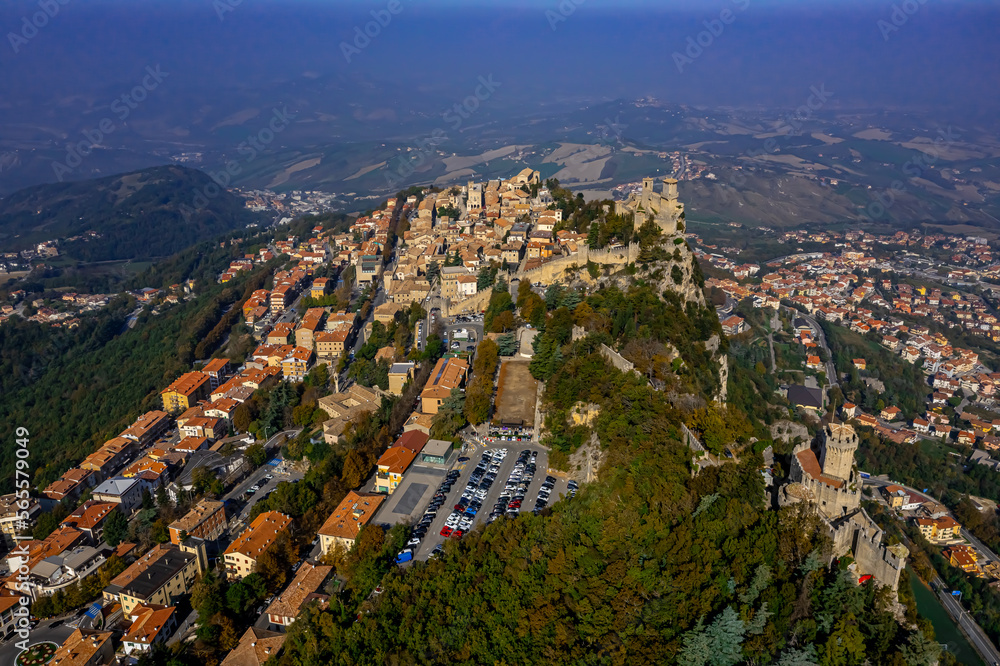 San Marino in Italy with Drone