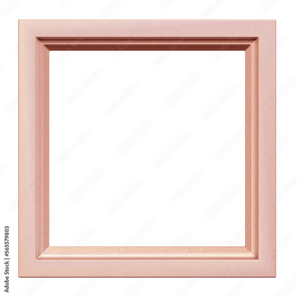 Square Rose Gold Frame 3D Render Square Rose Gold Frame 3D Render
