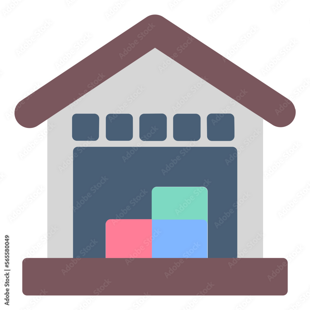 warehouse flat icon