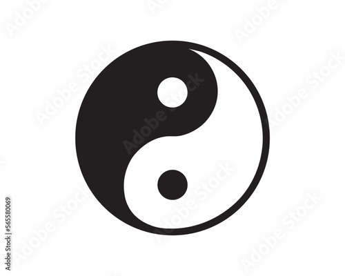 Ying yang vector sign design.