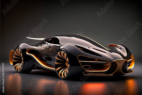 Luxury sports car showroom concept