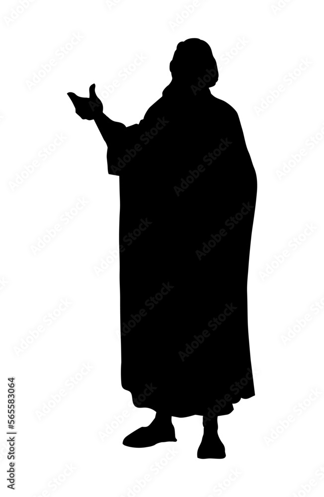 Ancient Jewish preacher. Vector drawing Ancient Jewish preacher. Vector drawing