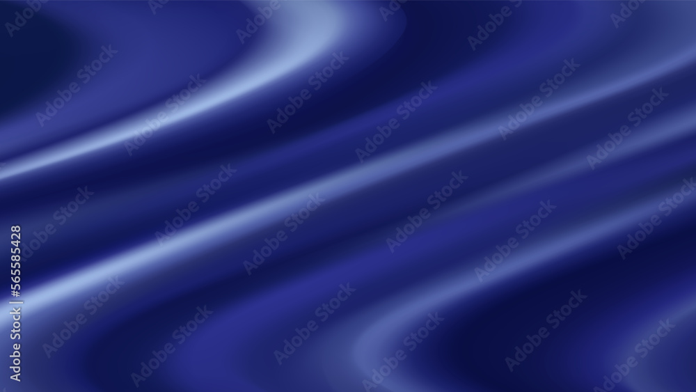 Abstract vector background luxury dark blue cloth or liquid wave or wavy folds of satin velvet material, luxurious background or elegant wallpaper