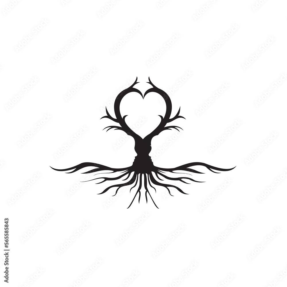 love tree logo design vector image , logo tree love love tree logo design vector image , logo tree love