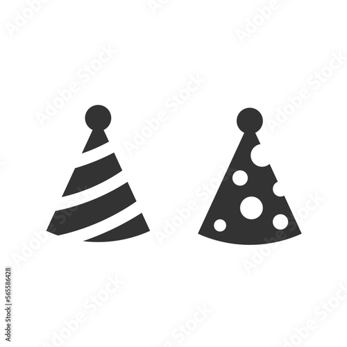 Party hat icon. party accessory set vector ilustration.