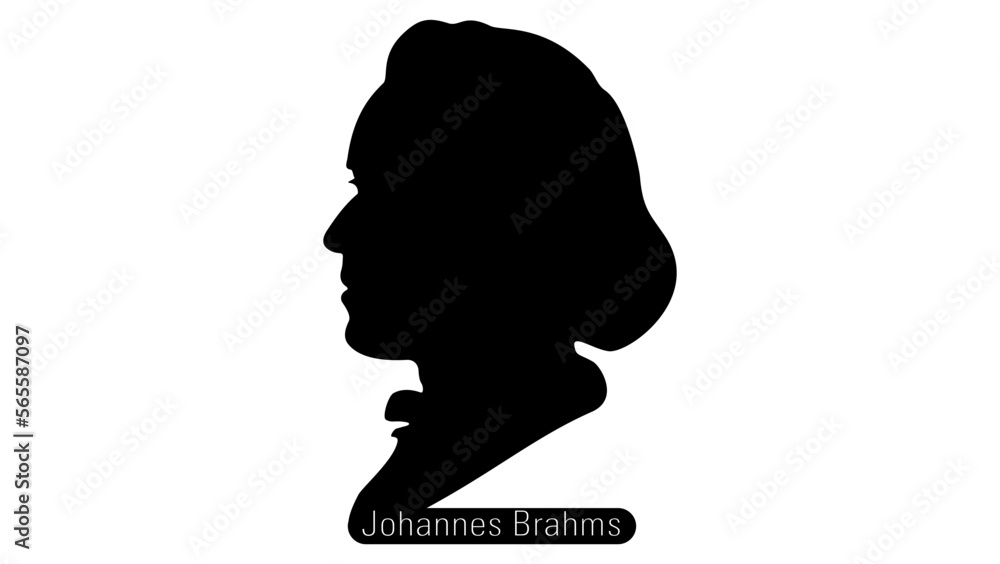 Johannes Brahms silhouette