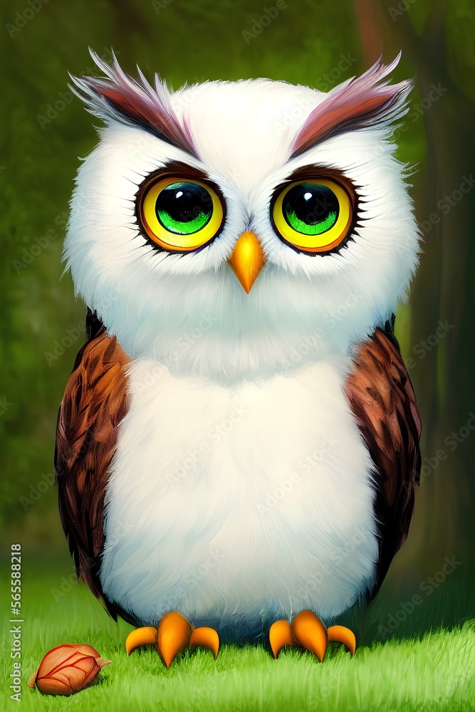 portrait of an owl oil painting