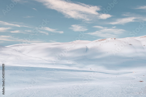 Snowy mountain winter time. Winter landscape of mountains snow space 
