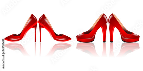 illustration of high heel shoeisolated 