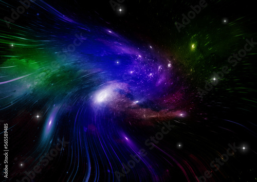Obraz na płótnie galaxy in a free space. 3D rendering w salonie