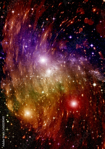 Obraz na płótnie galaxy in a free space. 3D rendering w salonie