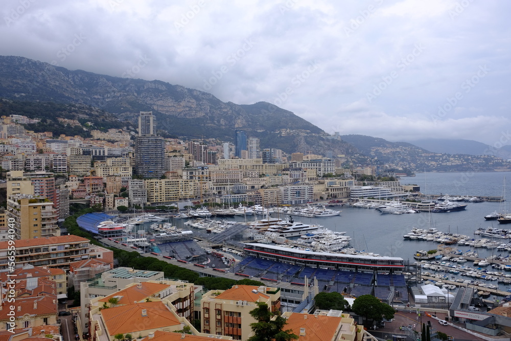 Panoramablick über Monte Carlo, Monaco,
