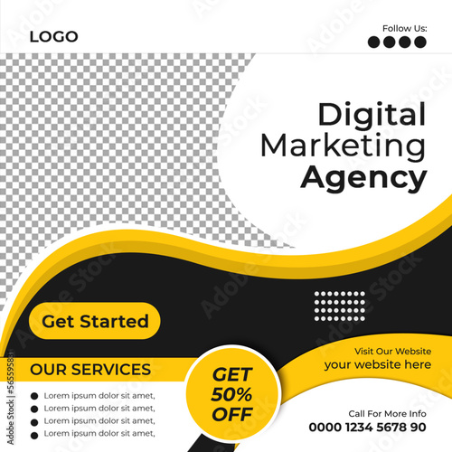 Digital Marketing Social Media Post Template | Social Media Post Design for Digital Marketing Agency |Facebook Instagram post design	