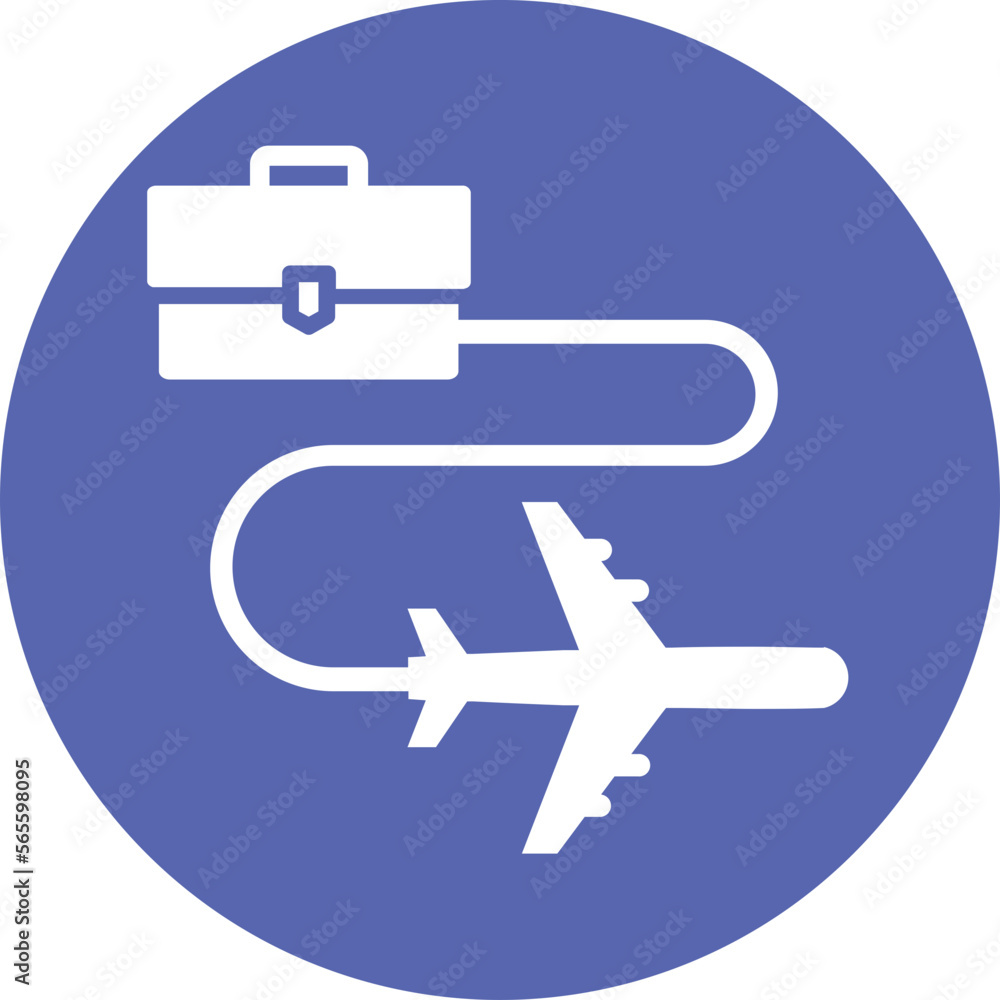 Airplane, business tour Vector Icon which can easily modify or edit

