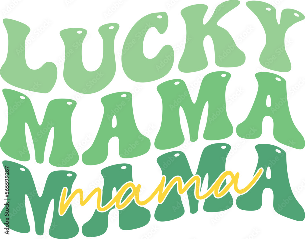 Lucky mama Retro SVG