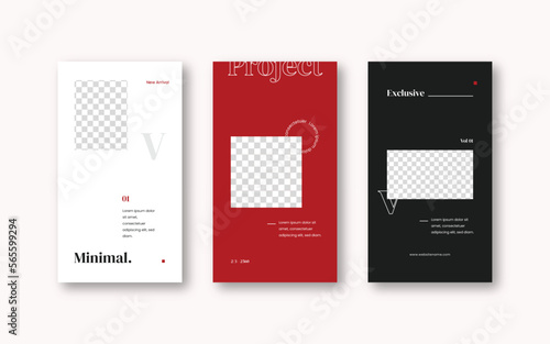 Minimalism social media story collection