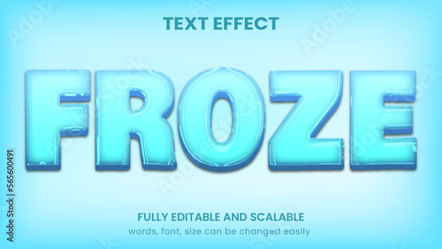frozen ice graphic style editable text effect