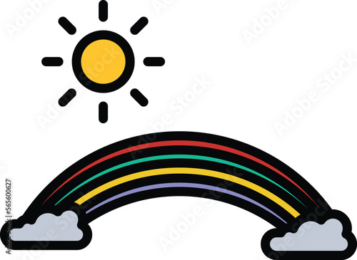 Rainbow Vector Icon 