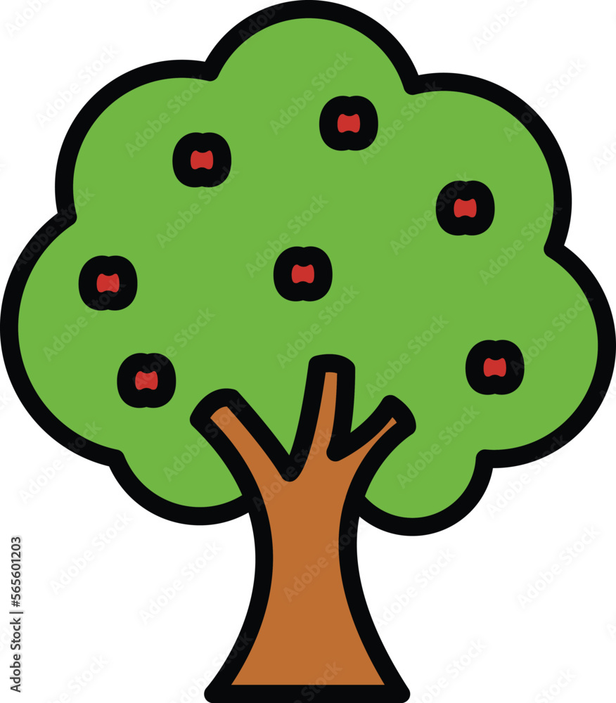 Fruits Tree Vector Icon
Fruits Tree Vector Icon