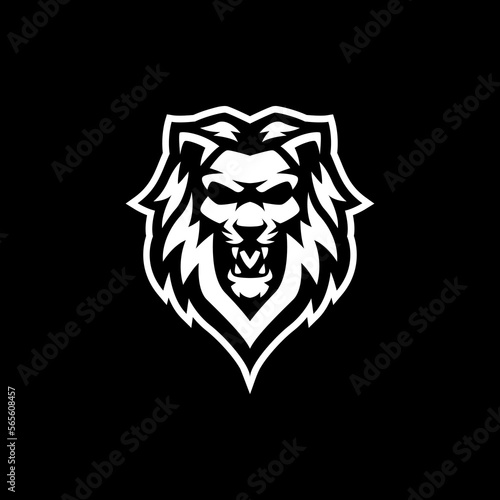 Fototapeta Naklejka Na Ścianę i Meble -  Angry Lion Mascot Illustration Vector Logo Design