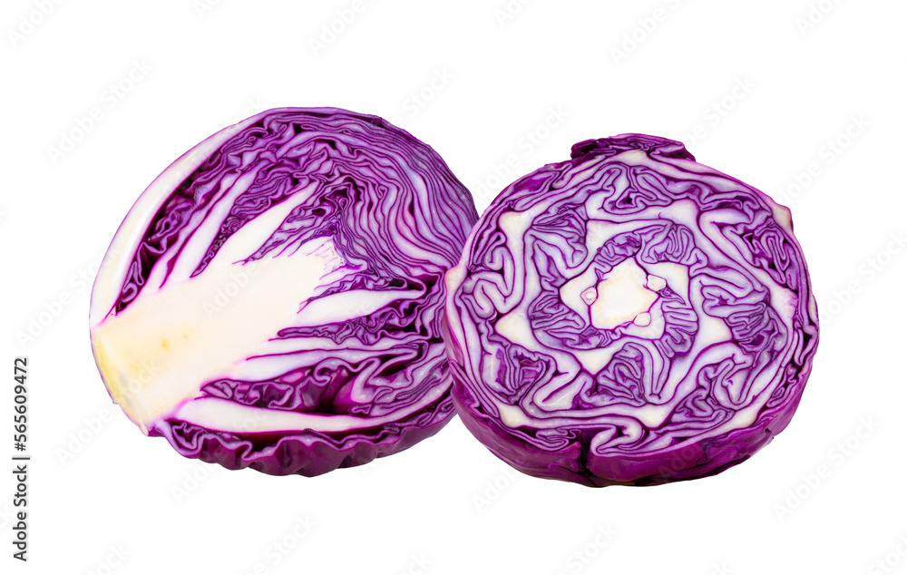 Red cabbage on transparent png Red cabbage on transparent png