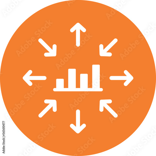 Business diversification, corporate Vector Icon

