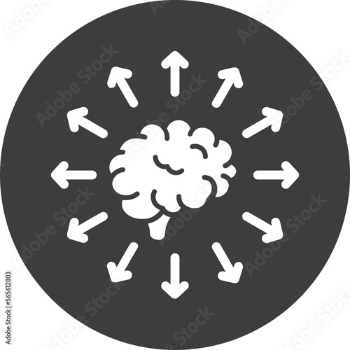 Brain, brainstorming Vector Icon
