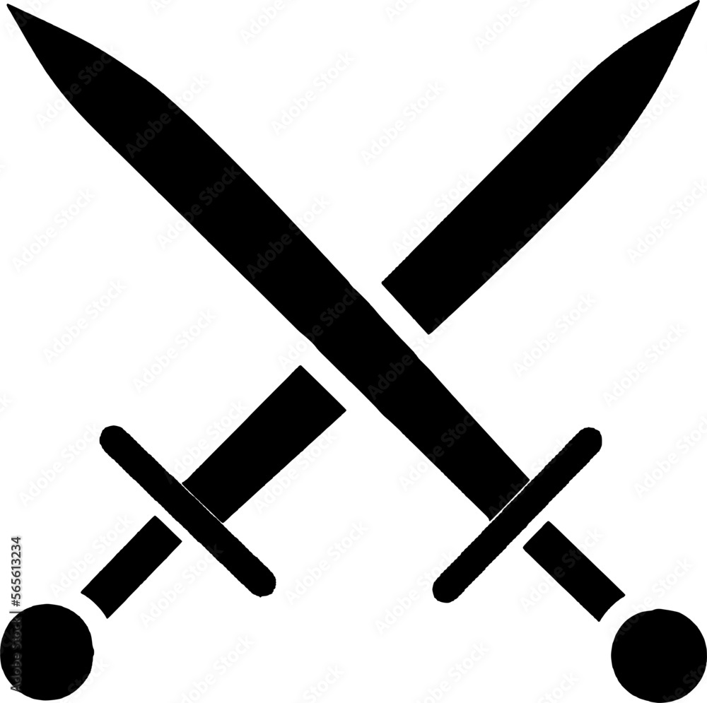 two crossed swords two crossed swords