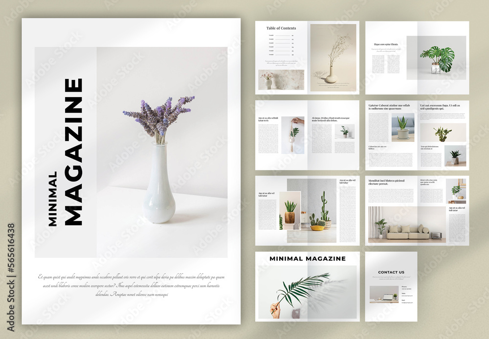 Minimal Magazine Stock Template | Adobe Stock