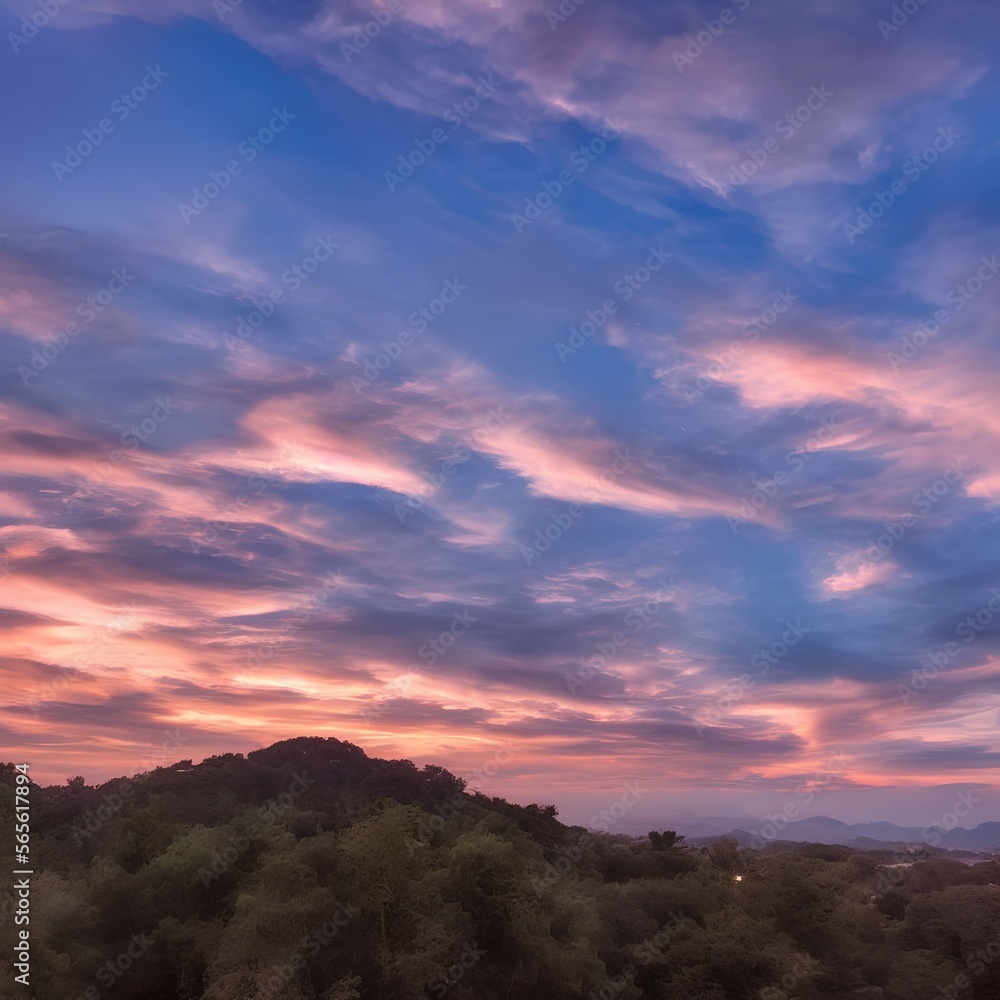 Beautiful sky on twilight time - generative ai Beautiful sky on twilight time - generative ai