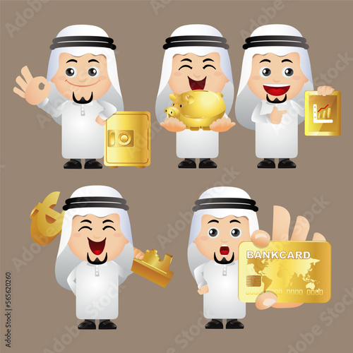 People Set - Arab  - Set of business people