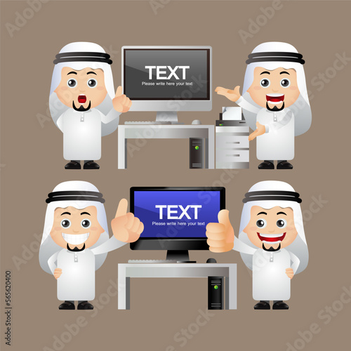 People Set - Arab  - Set of business people