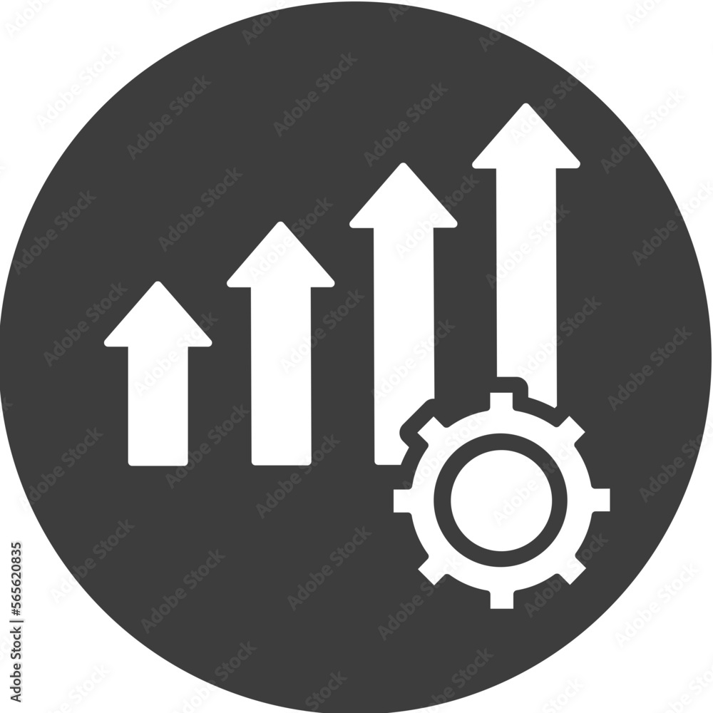 Bar graph, cogwheel Vector Icon
Bar graph, cogwheel Vector Icon