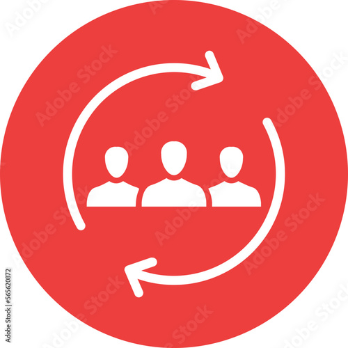 Personnel, process Vector Icon

