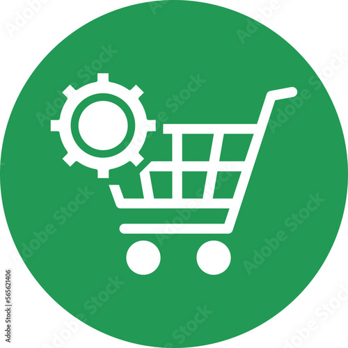 Cog, e commerce Vector Icon
