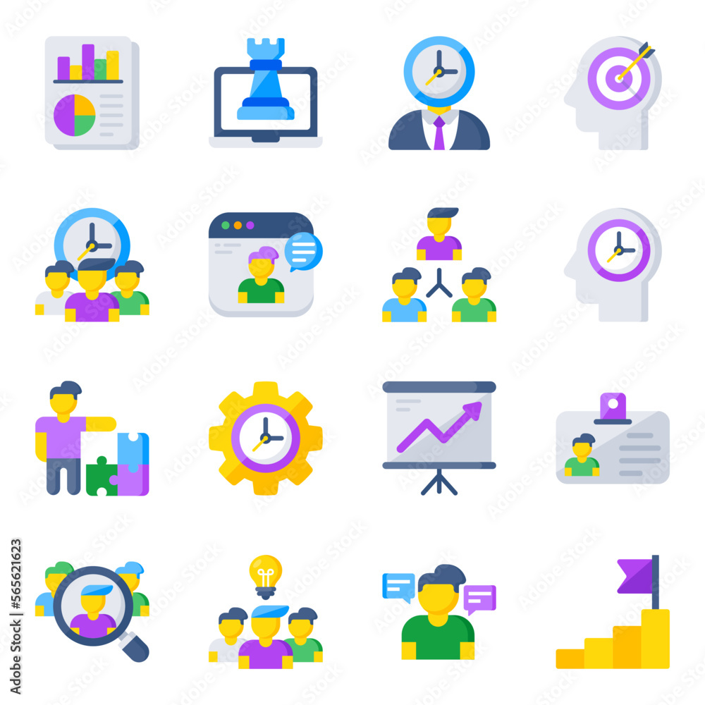 Pack of Business and Investment Flat Icons 

