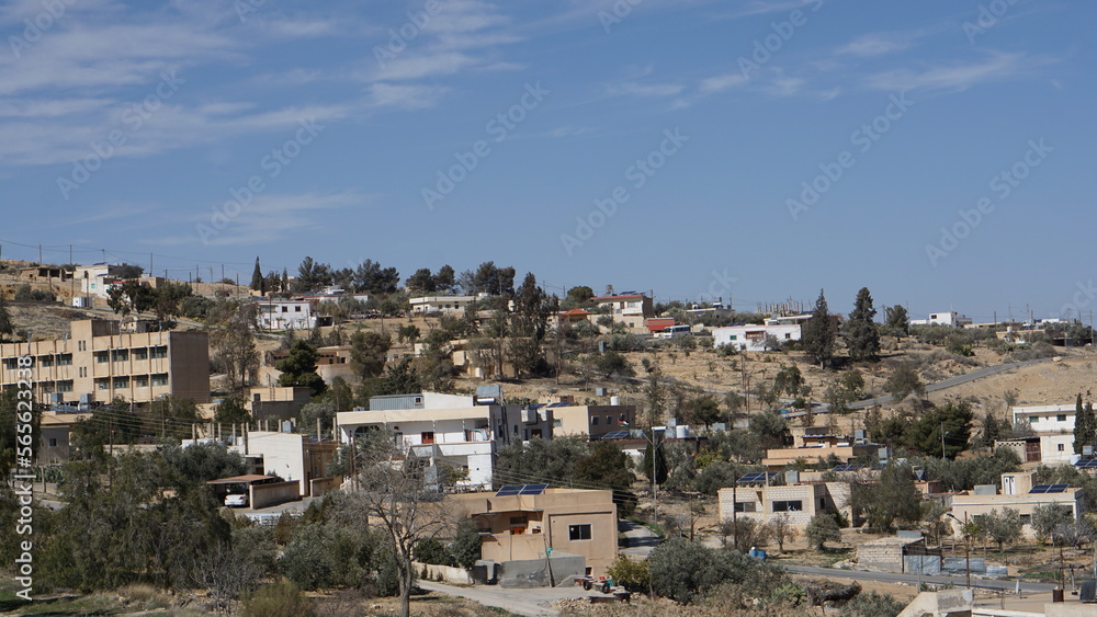 A village in Dana in Jordan in the month of January