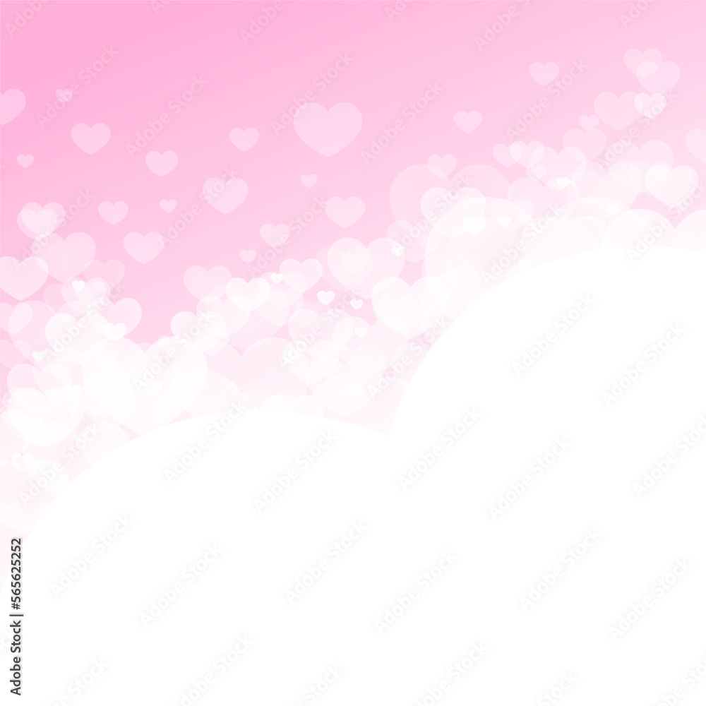 Vector of Happy Valentine’s Day with blinking heart and pink background design.